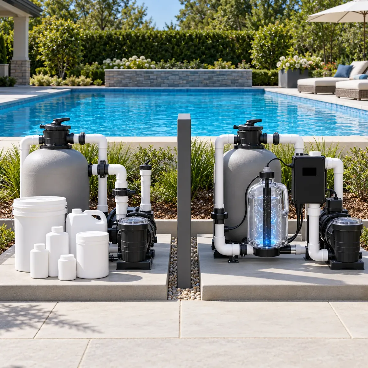 Fusion44X compared with a biguanide-based residential pool treatment program