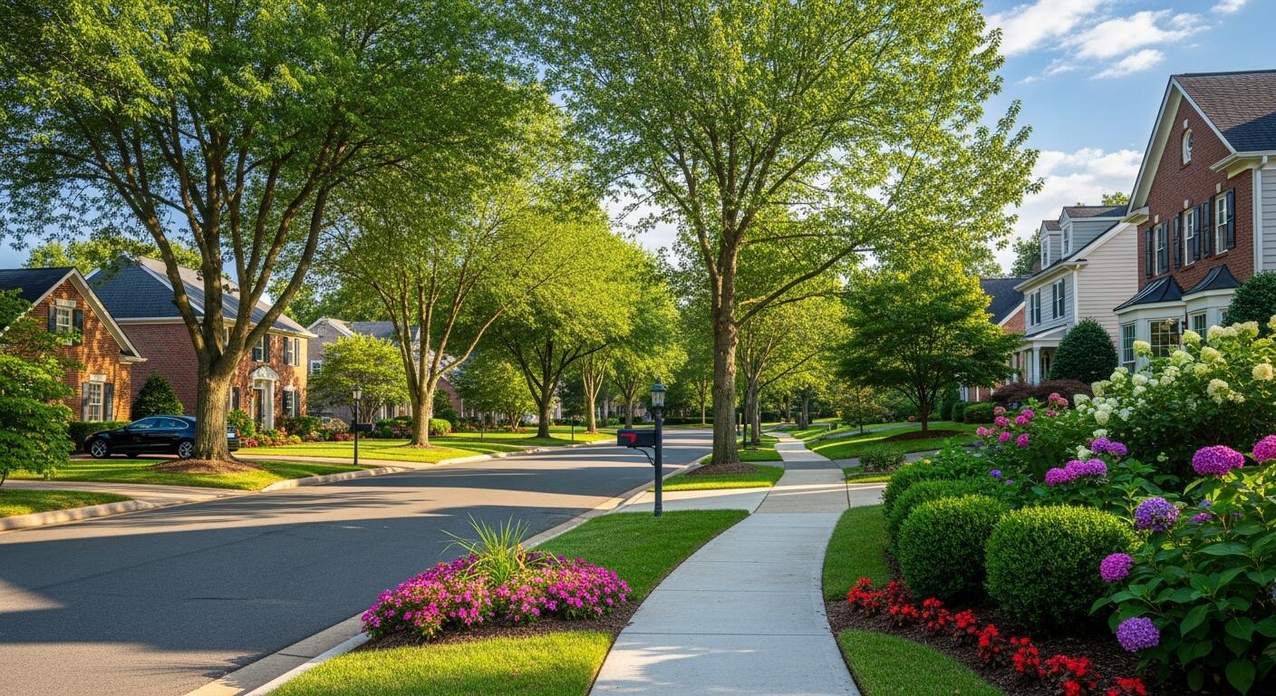 Aerial view of Fairfax, VA neighborhoods ideal for home buyers