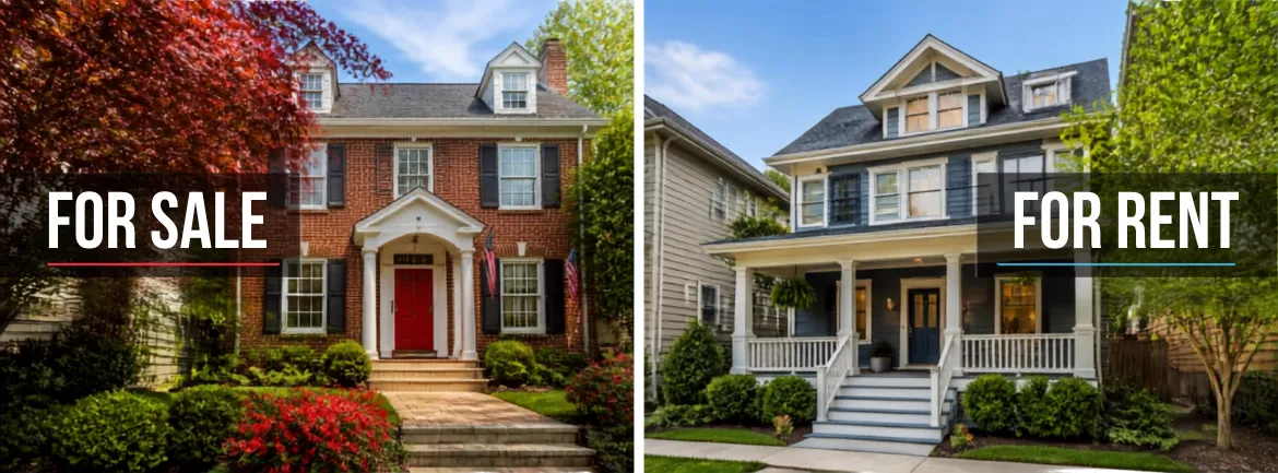 Arlington Va house for sale and a house for rent 