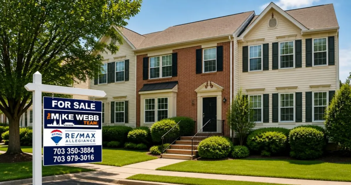 Arlington townhouse with for sale sign, pricing strategy focus