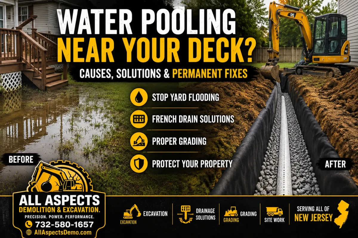 Why Your Yard Floods Near the Deck (And How to Fix It for Good)