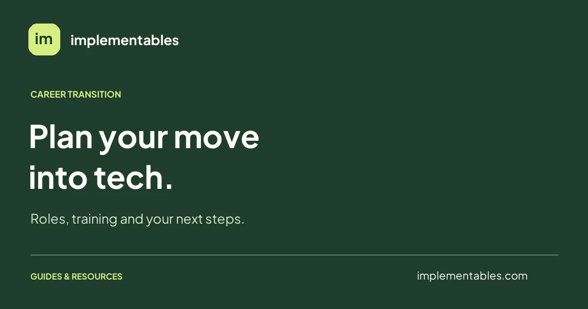 Veteran Career Transition Tech: What You Need to Know — Implementables guides and resources.