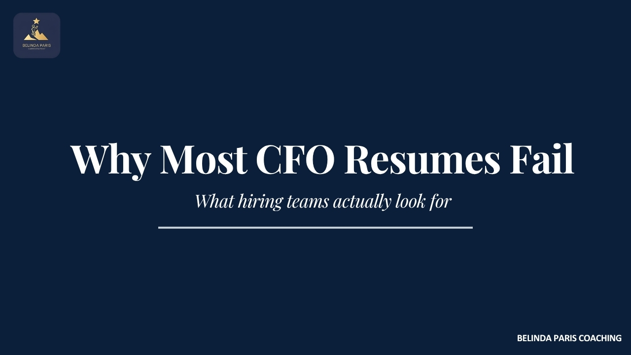 Why Most CFO Resumes Fail, and What Hiring Teams Actually Look For