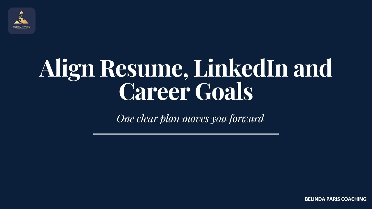 Senior professional aligning resume, LinkedIn and career goals