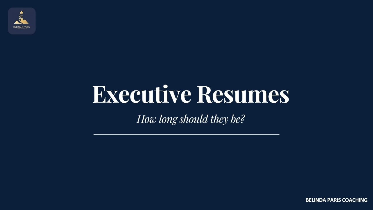 How Long Should an Executive Resume Be?