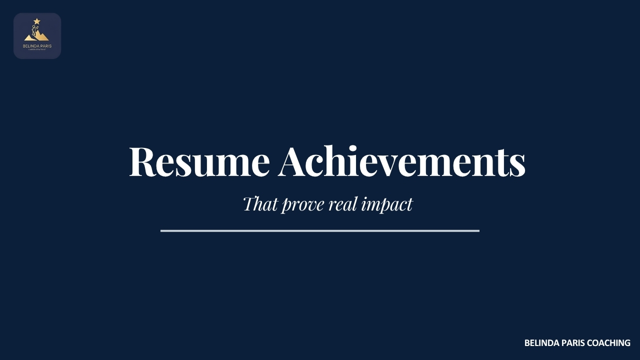 Executive writing measurable achievements on a resume draft