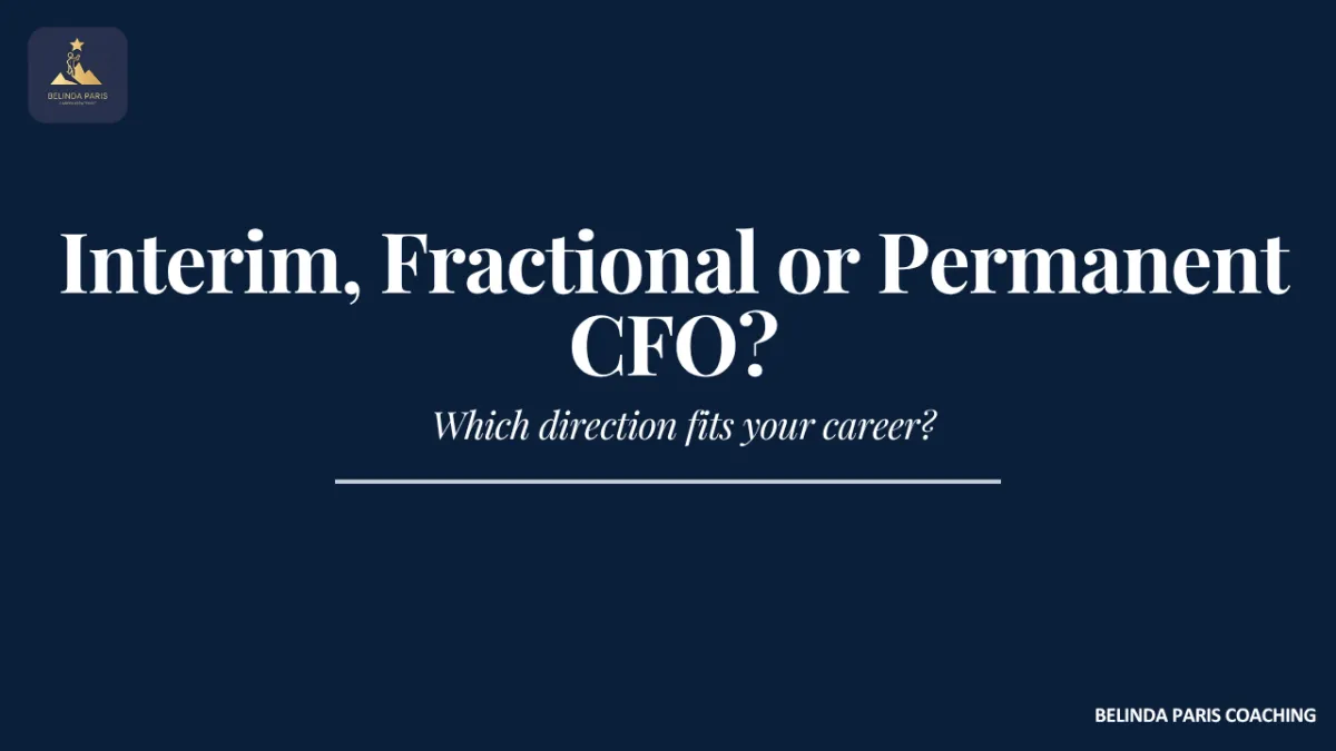 CFO comparing interim fractional and permanent career options