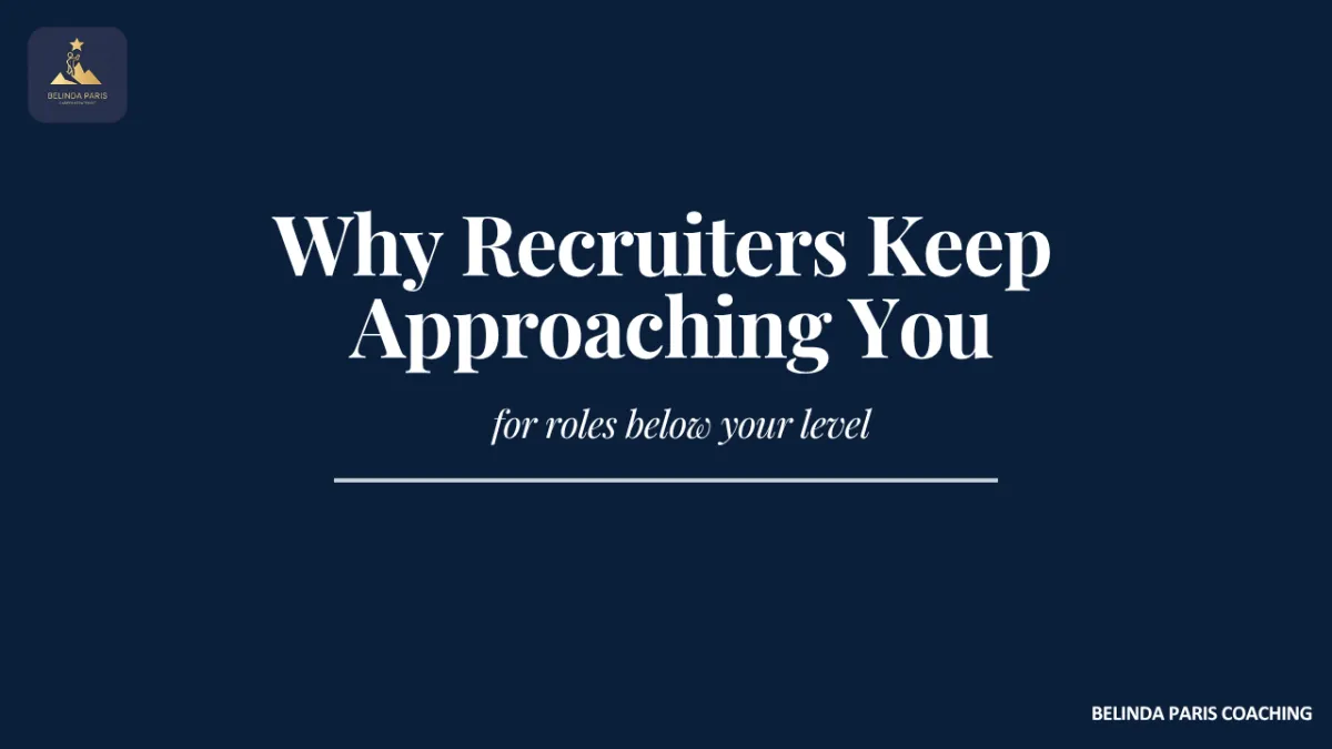 Senior executive reviewing recruiter approaches for roles below their current level