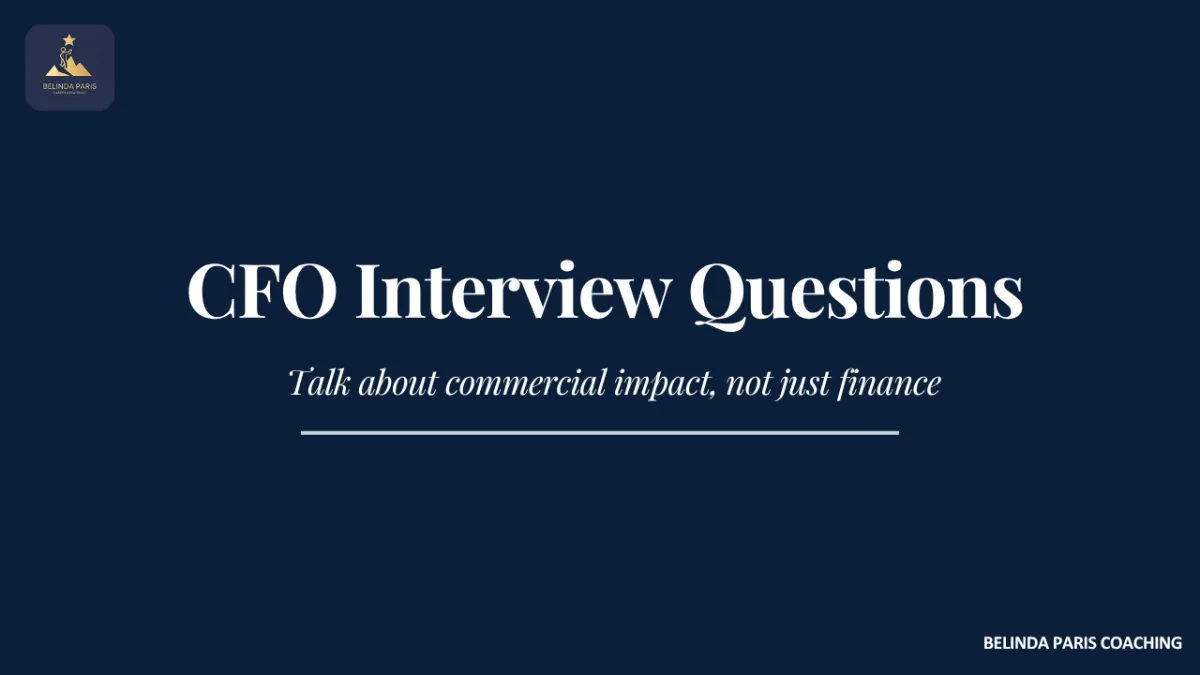 CFO explaining commercial business impact during an executive interview