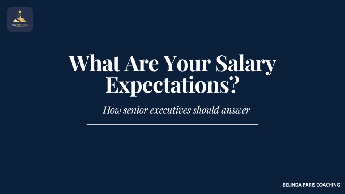Senior executive preparing to answer a salary expectations question
