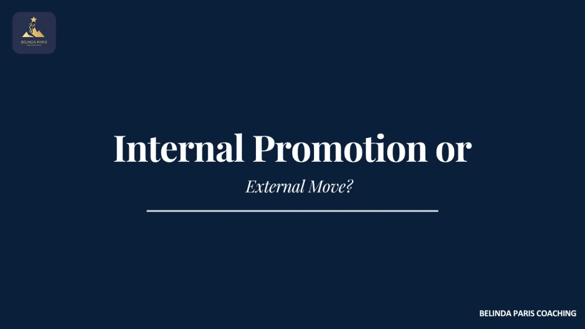 Senior leader comparing an internal promotion with an external career opportunity