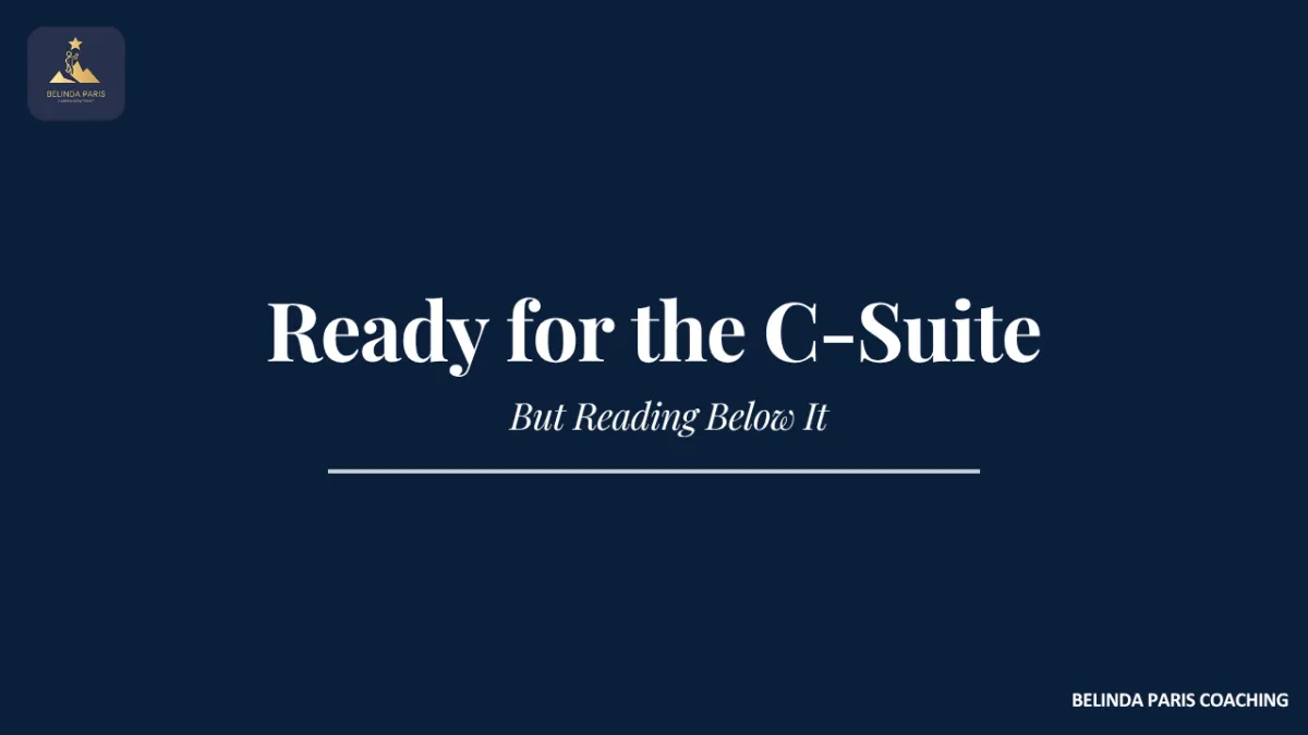Senior leader reviewing whether a resume presents credible C-suite readiness