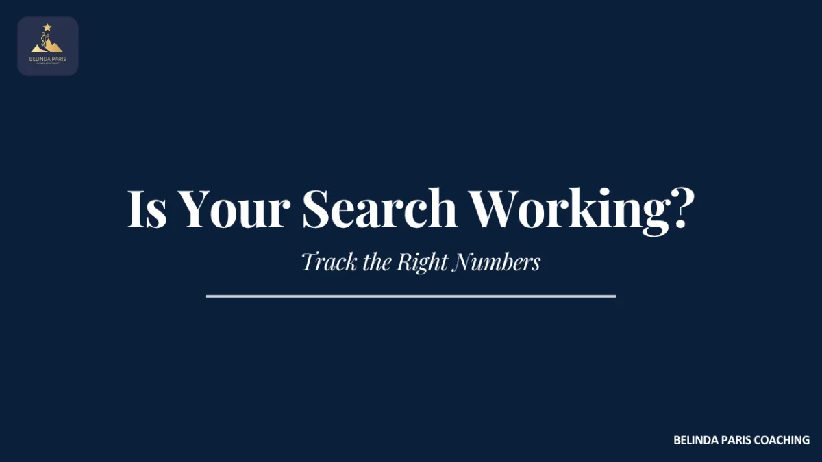 Executive reviewing job search activity and conversion measures