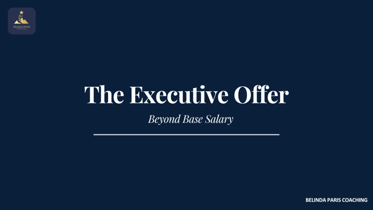 Senior executive reviewing remuneration and contract terms before accepting an offer