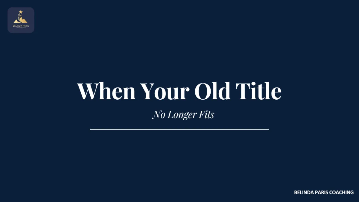 Senior executive reconsidering a career identity that has become too narrow