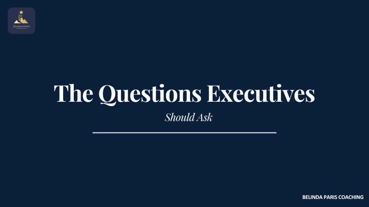 Senior executive asking considered questions during a leadership interview