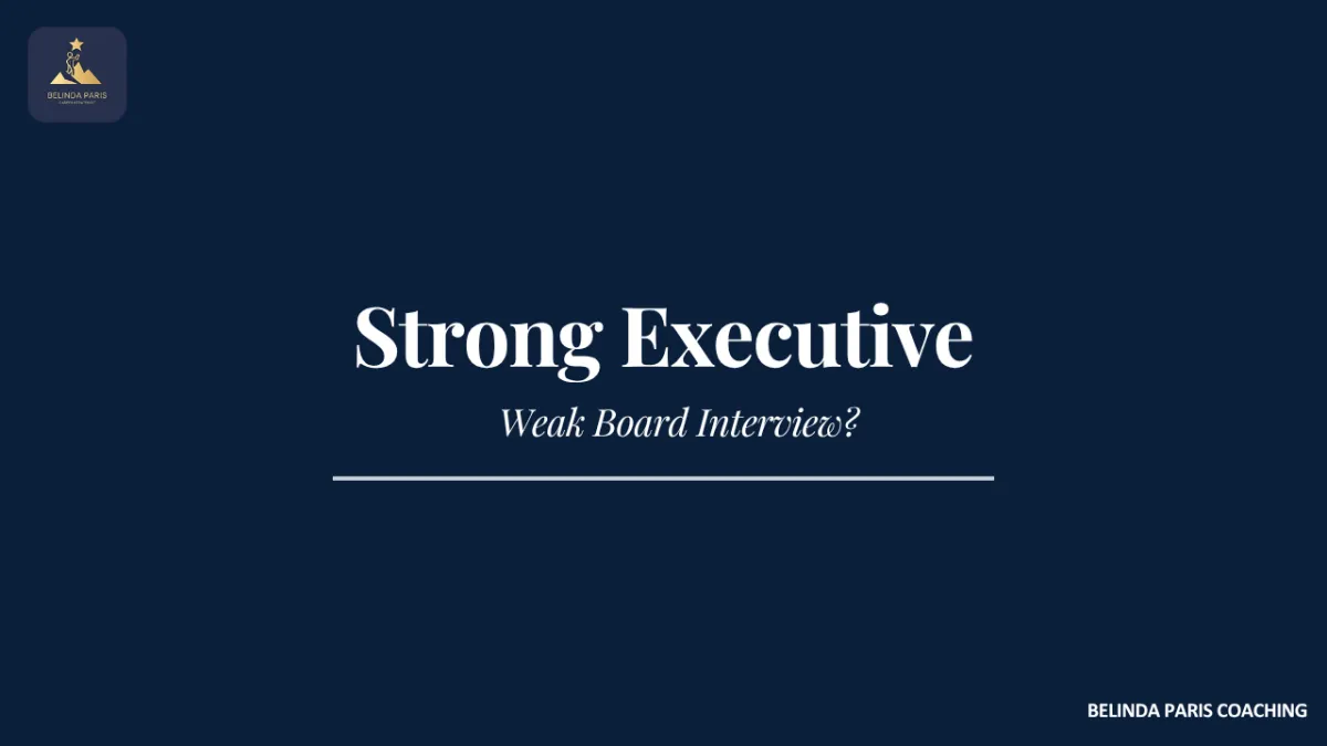 Experienced executive adjusting from operational answers to board interview discussion