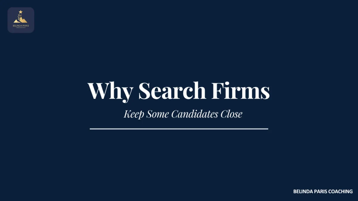 Executive search consultant maintaining a long-term relationship with a senior candidate