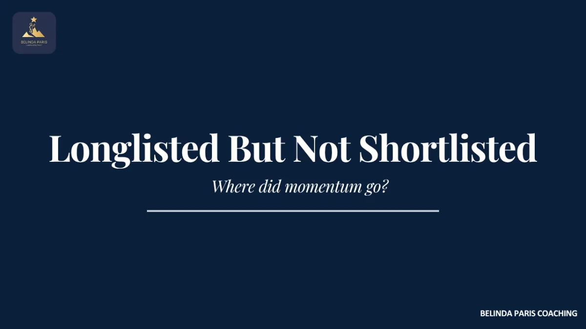 Executive search consultant comparing senior candidates for a shortlist