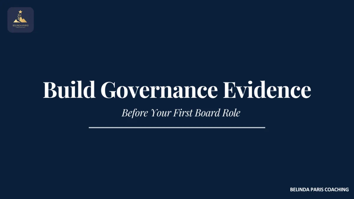 Executive building governance experience through board and committee work