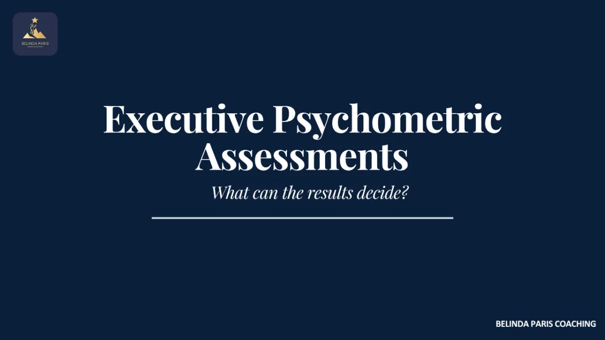 Executive reviewing psychometric assessment feedback with a qualified practitioner