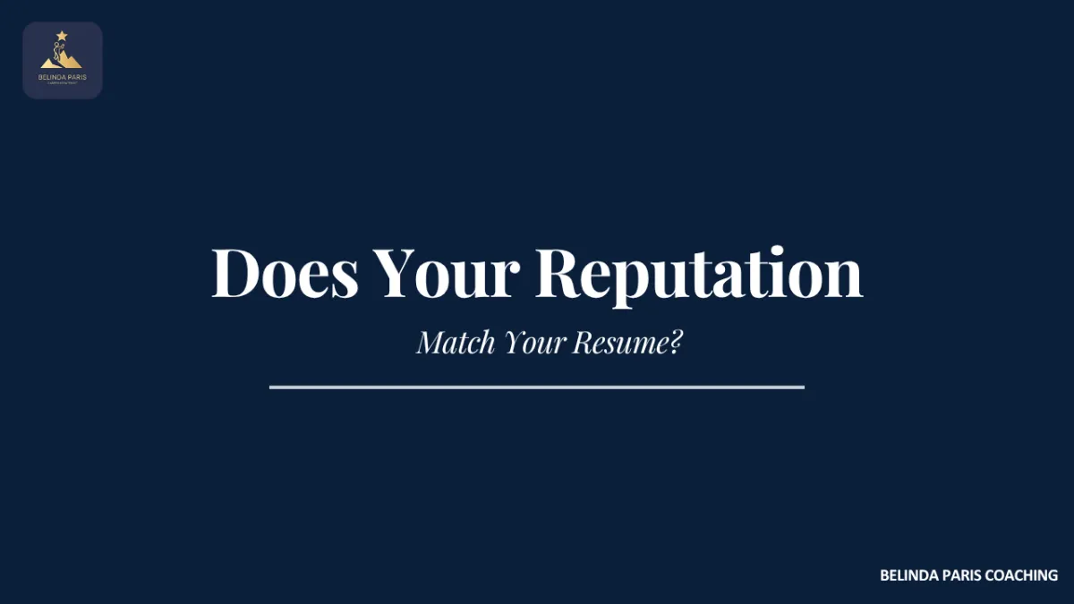 Executive search consultant comparing a senior resume with professional market feedback