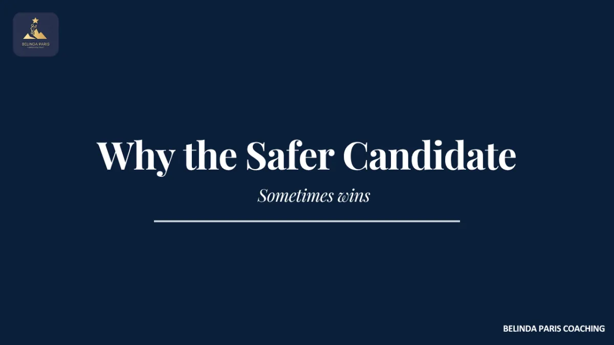 Board comparing two executive candidates based on capability and appointment risk