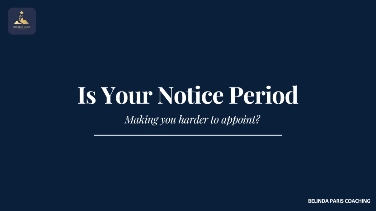 Senior executive reviewing notice obligations and a proposed appointment timeline