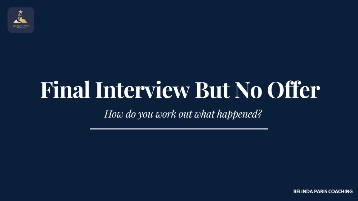Senior executive reviewing a final interview outcome and written notes