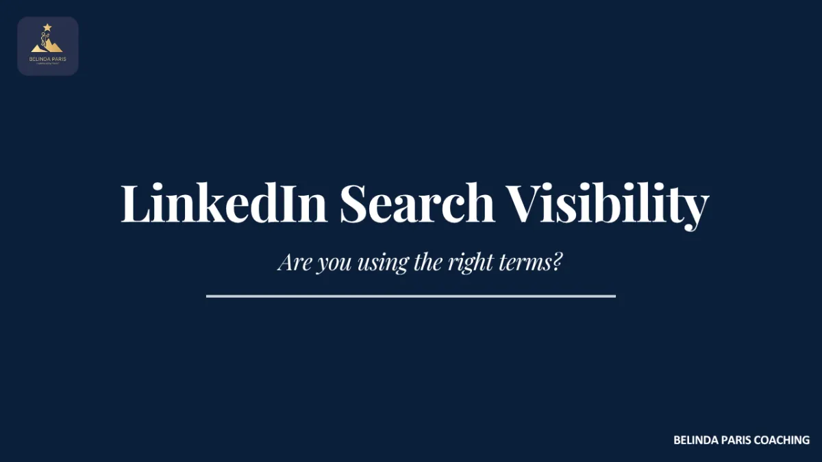 Executive reviewing LinkedIn profile wording used by recruiters in search