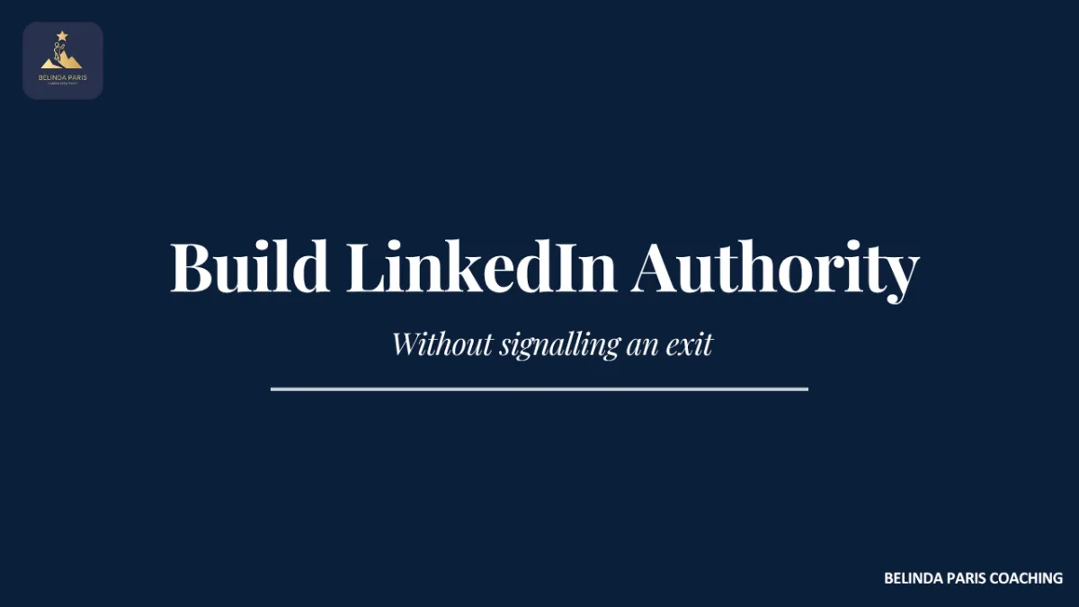 Employed executive building professional LinkedIn visibility with a measured content approach