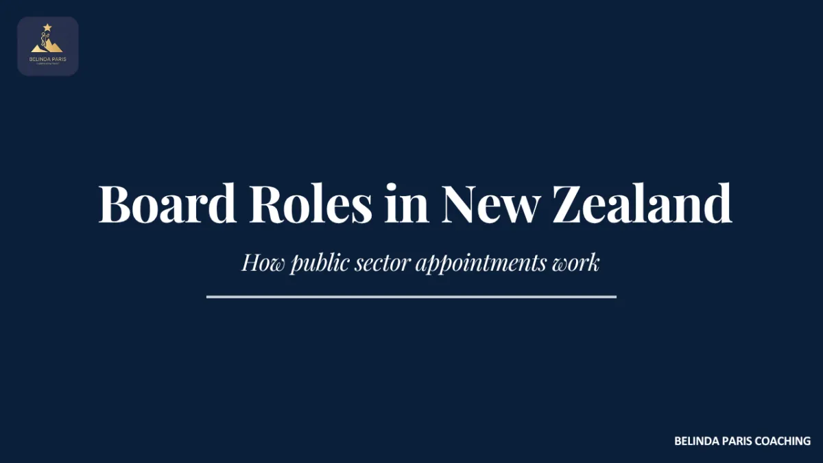 New Zealand executive considering a public sector board appointment