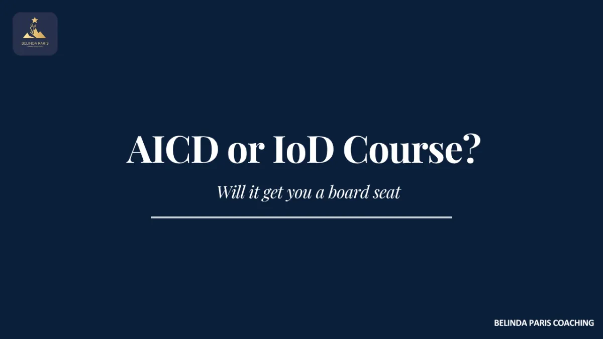 Executive weighing up a company directors course and a board career
