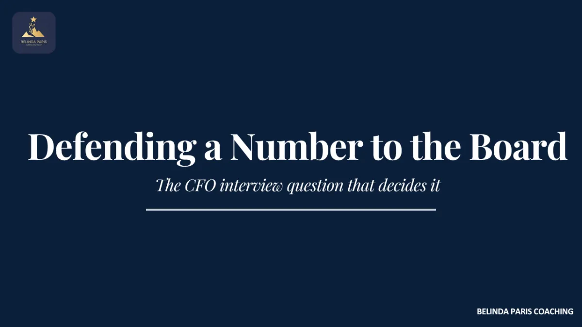 CFO explaining a financial position to a board