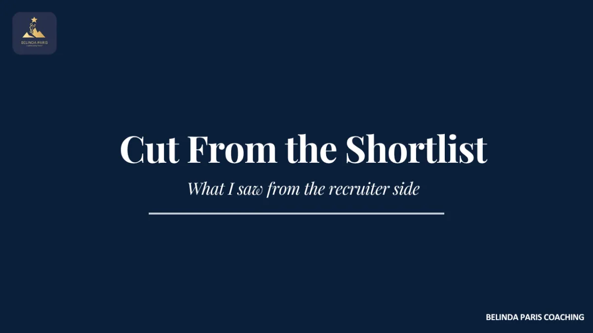 Search consultant reviewing finance leader resumes for a shortlist