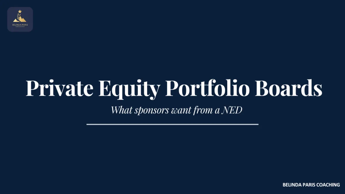 Non-executive director meeting a private equity sponsor