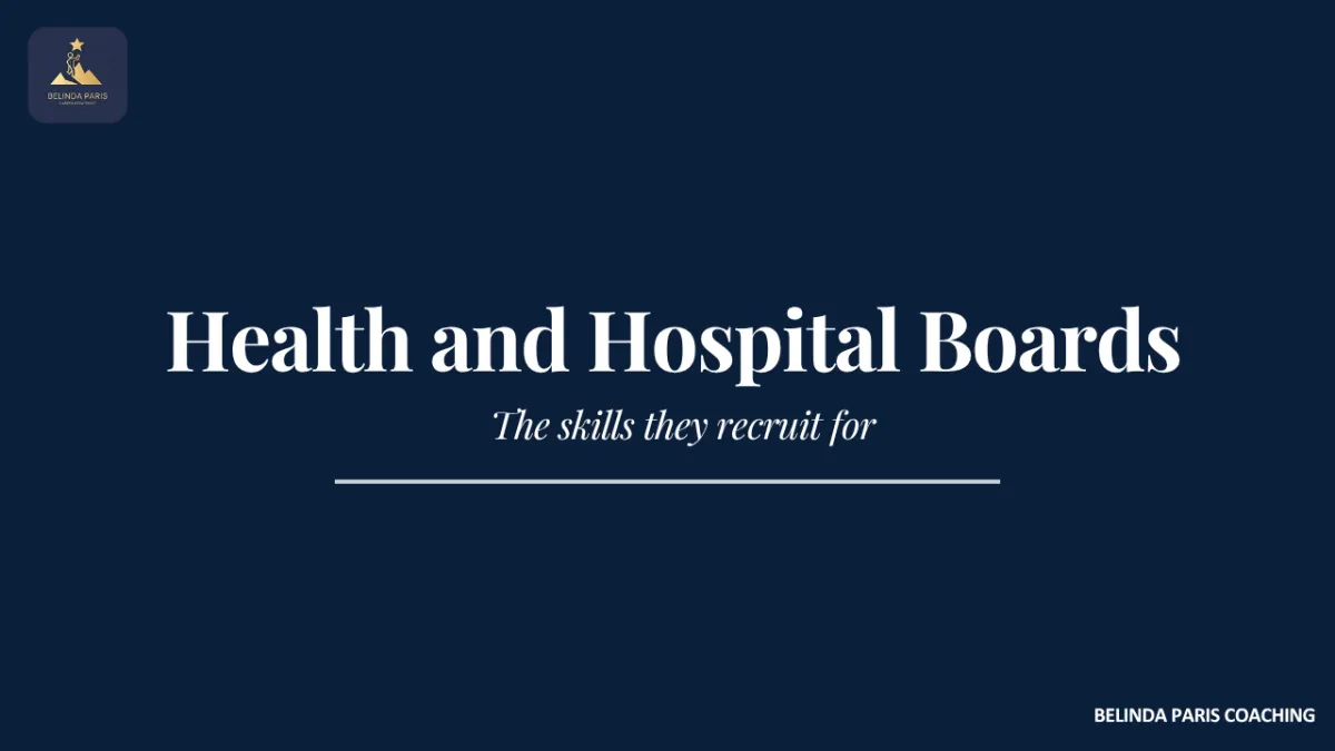 Executive considering a health service board role