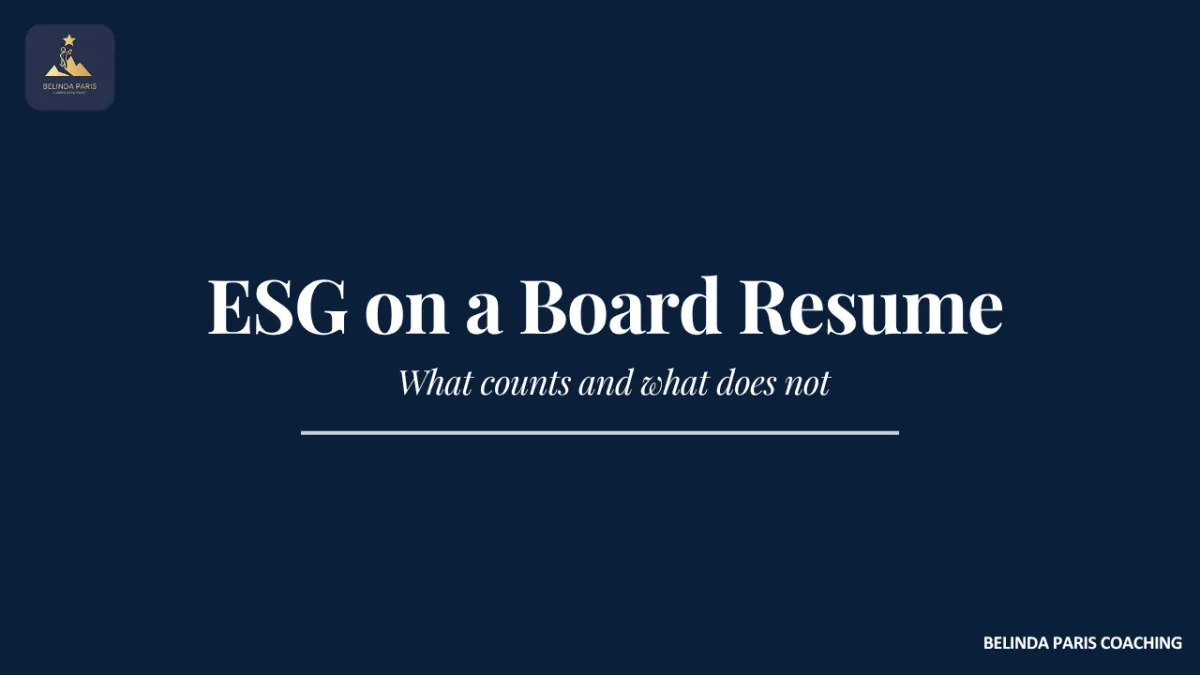 Executive reviewing a sustainability report for a board