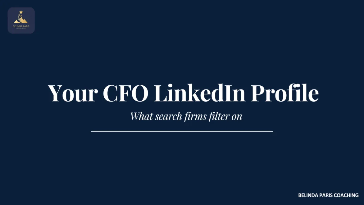 CFO updating their LinkedIn profile