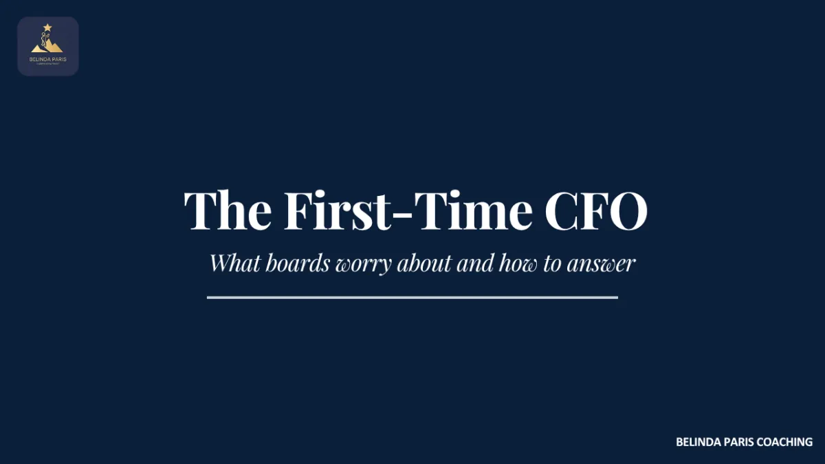 Finance leader preparing for a first CFO interview