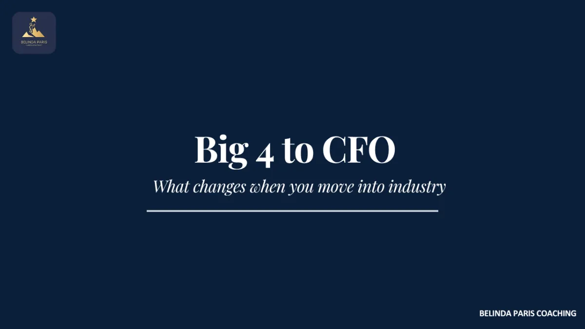 Accounting firm partner considering a move into a CFO role