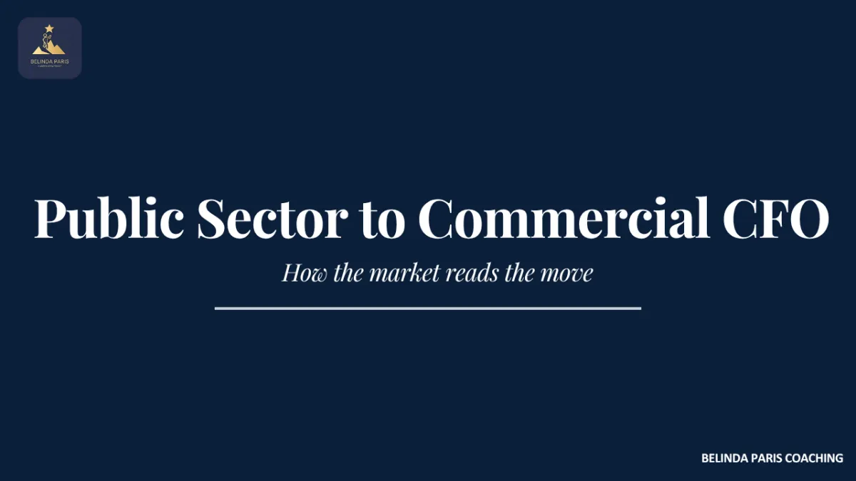 CFO considering a move between the public and private sectors