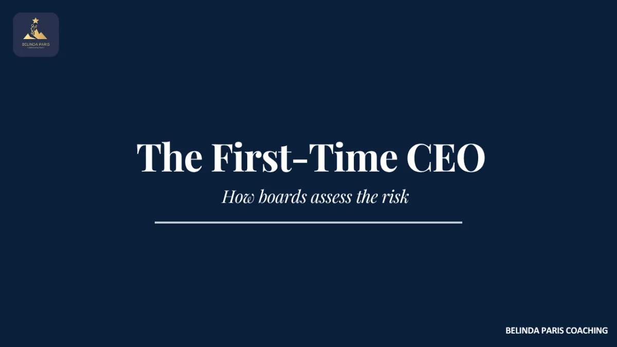 Senior executive preparing for a first CEO interview