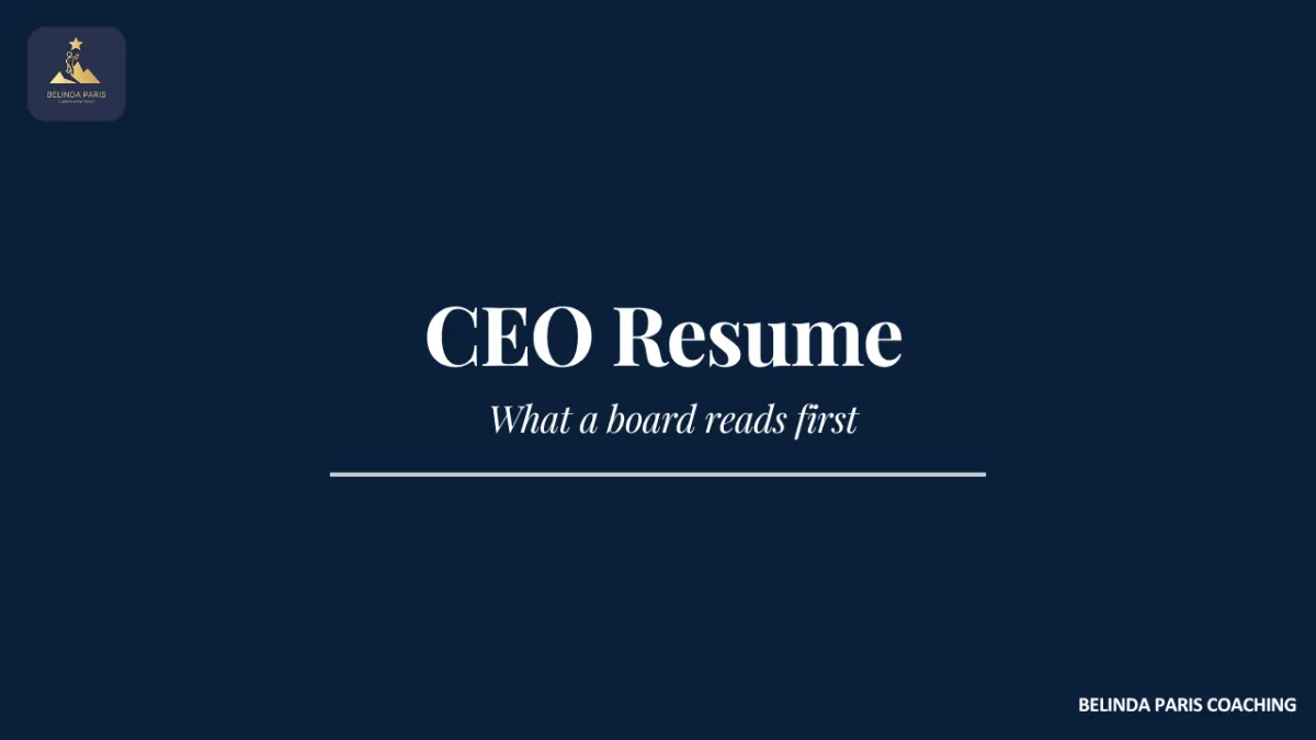 Board chair reading a CEO candidate resume
