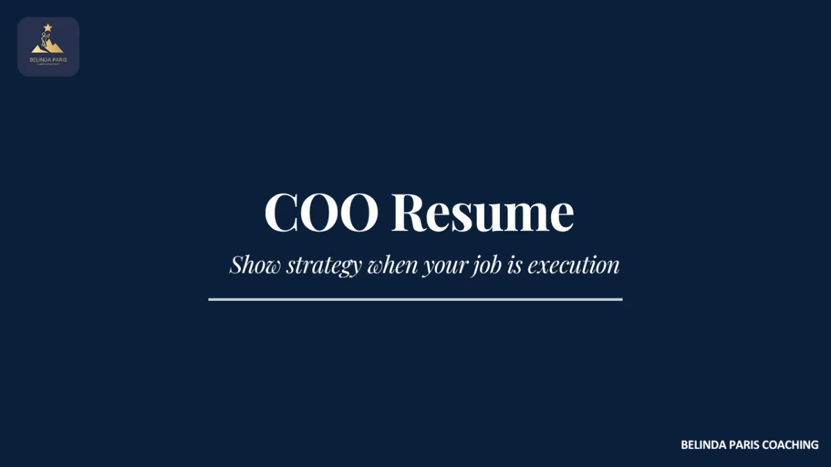Chief operating officer reviewing their executive resume