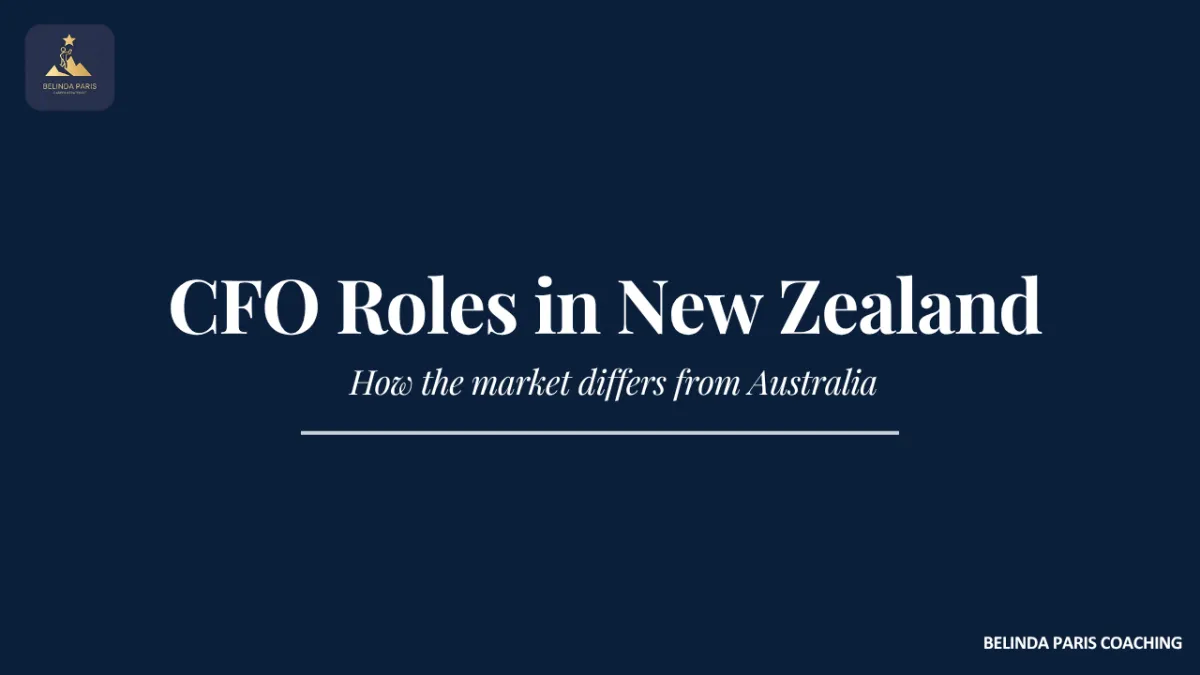 Finance leader considering a CFO role in New Zealand