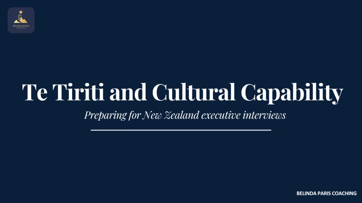 Executive preparing for a New Zealand public sector interview