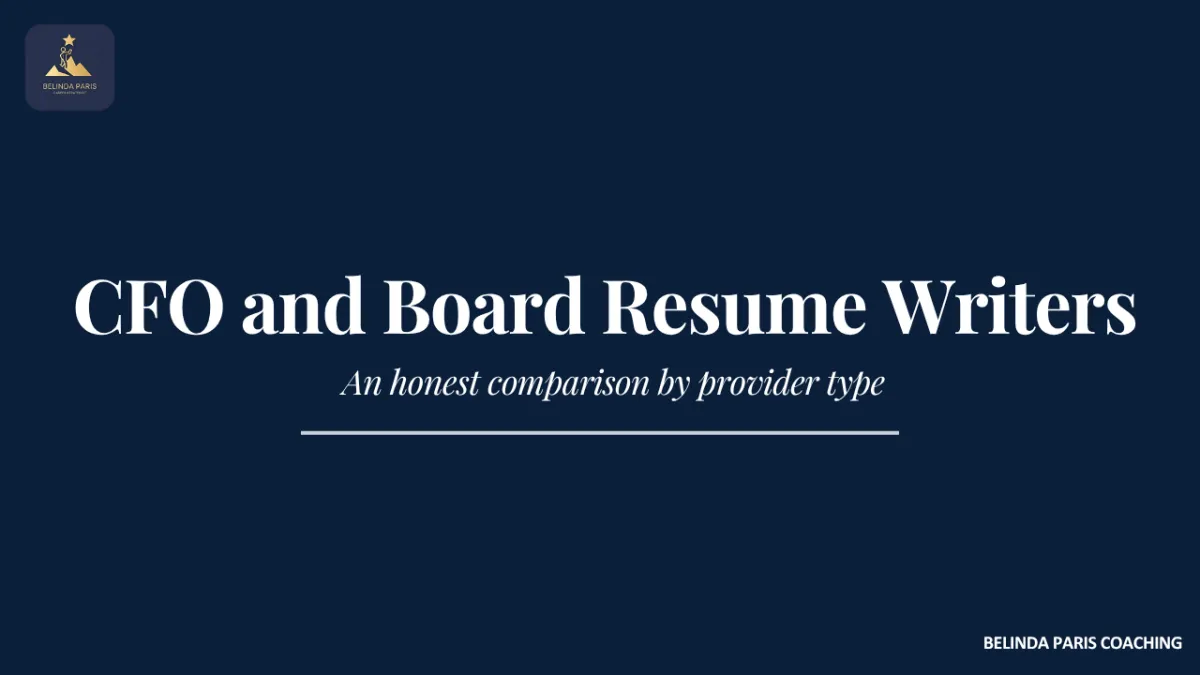 Executive comparing resume writing providers