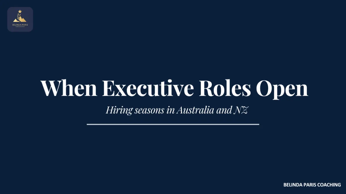 Executive planning a job search across the year