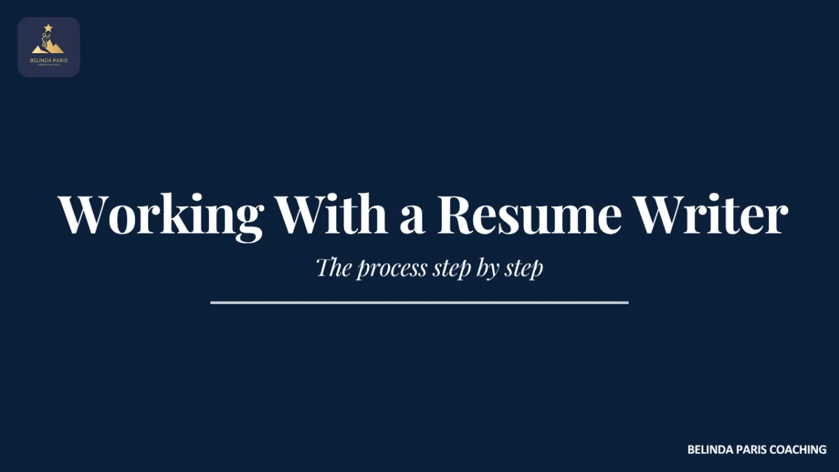 Executive in a planning conversation with a resume writer